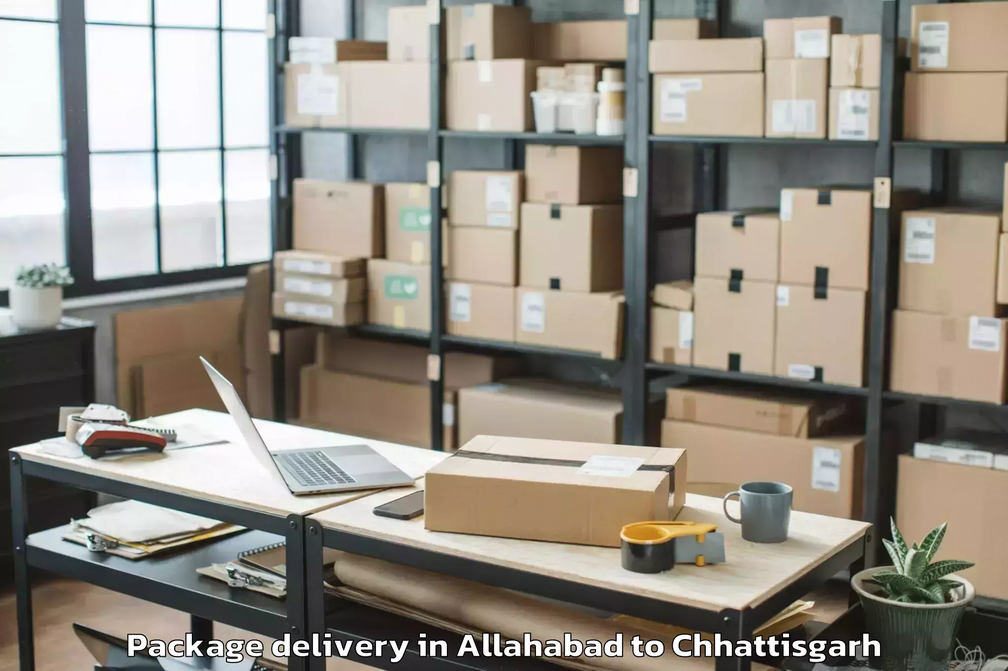 Trusted Allahabad to Dhamdha Package Delivery